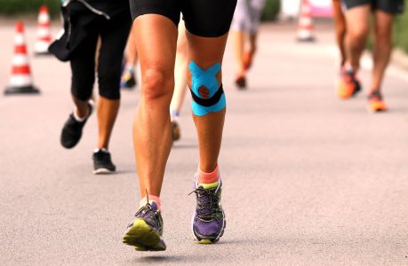 New Jersey Woman Running With Knee Pain Brace